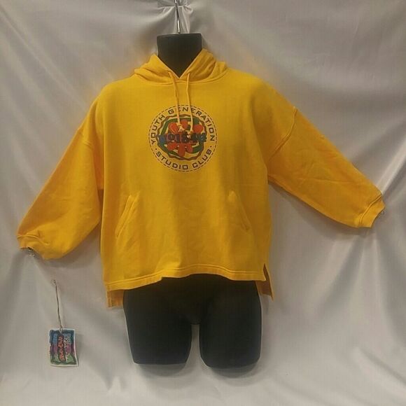 BOY'S STUDIO CLUB GOLD HOODED FLEECE TOP - Picture 1 of 7